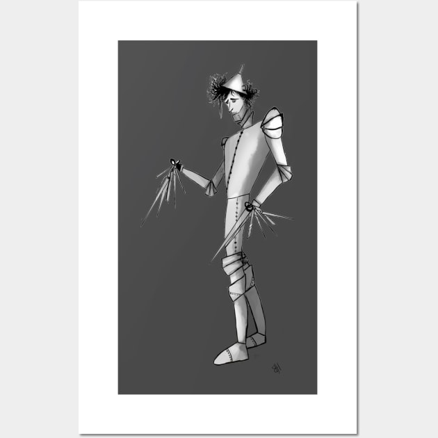 Edward scissor tin man Wall Art by BeverlyHoltzem